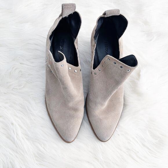 Rebecca Minkoff Lana Suede Split Shaft Booties - Picture 2 of 8